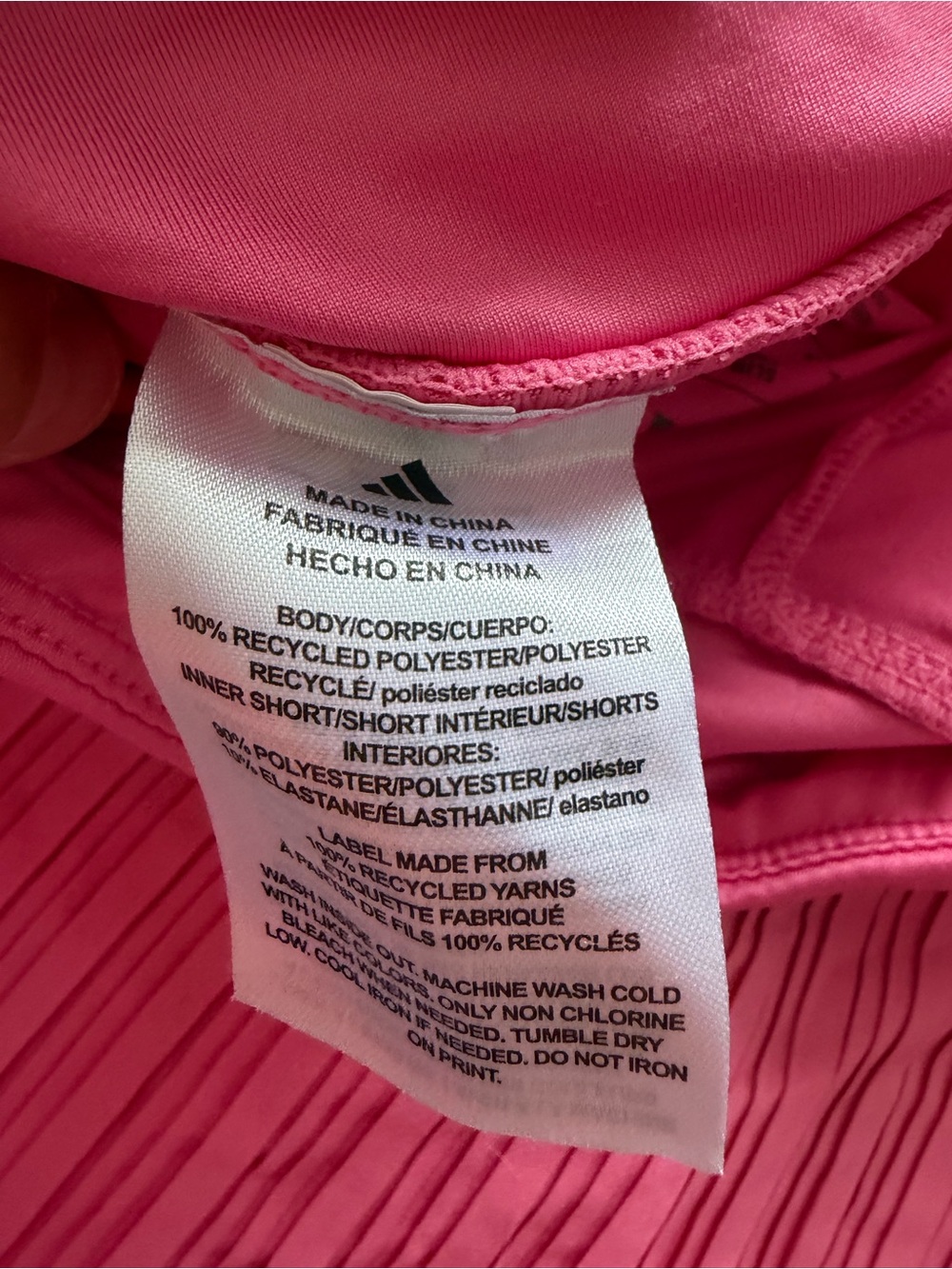 adidas Pink Pleated Tennis Skort with Built-In Shorts - Picture 6 of 6